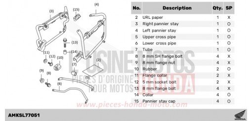 KIT,PANNIER STAY(AL) CRF1100D3R de 2024